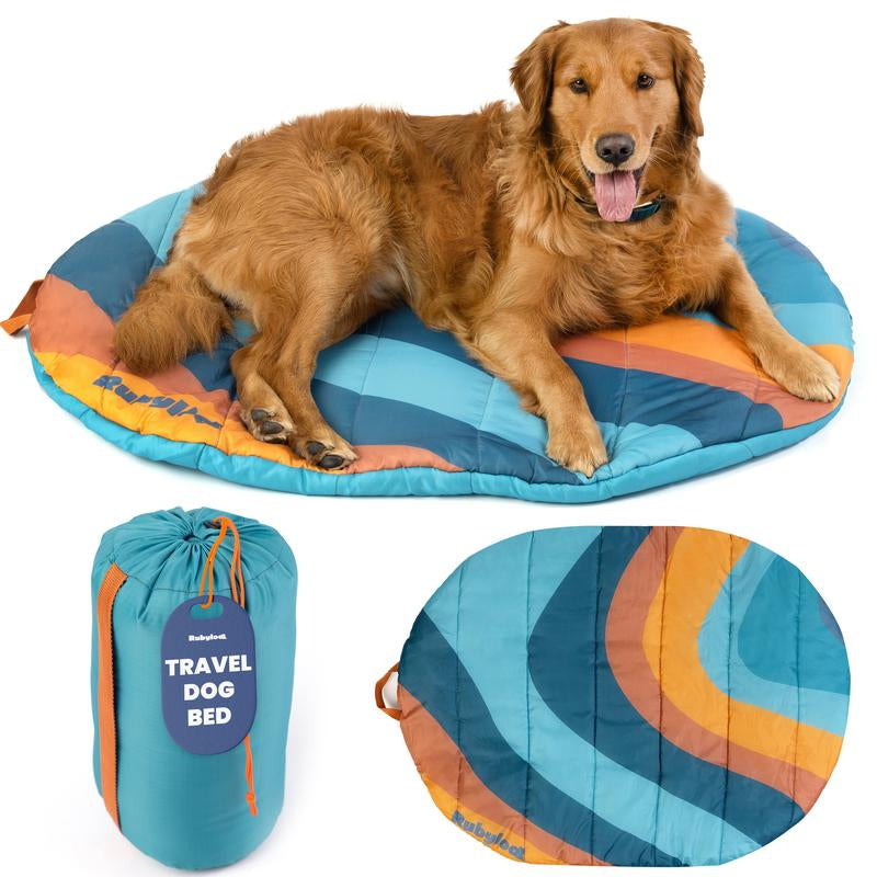 Travel Dog Bed – Foldable, Roll-Up, Lightweight, Water-Resistant Mat