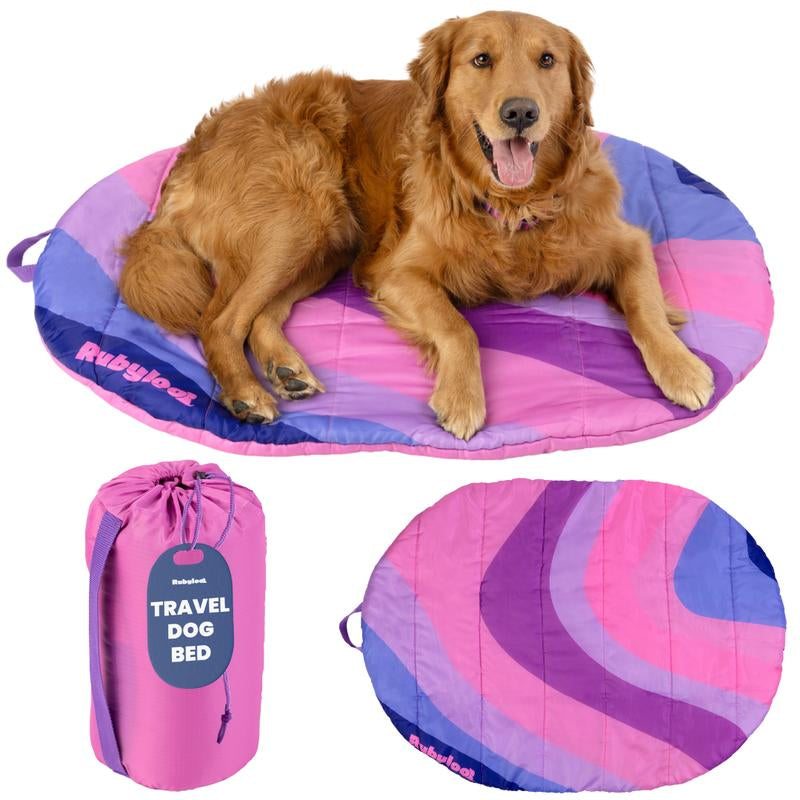 Travel Dog Bed – Foldable, Roll-Up, Lightweight, Water-Resistant Mat