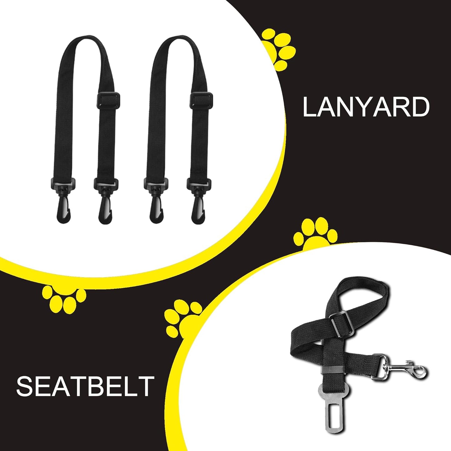 Dog Car Seat Cover with Storage Pockets Mesh Visual Window, Waterproof Nonslip , Heavy Duty Scratchproof Pet Dog Back Seat Cover Hammock for Cars Trucks and Suvs