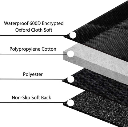 Dog Car Seat Cover with Storage Pockets Mesh Visual Window, Waterproof Nonslip , Heavy Duty Scratchproof Pet Dog Back Seat Cover Hammock for Cars Trucks and Suvs