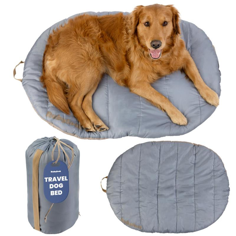 Travel Dog Bed – Foldable, Roll-Up, Lightweight, Water-Resistant Mat